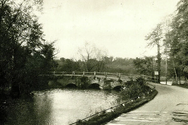 Ancient bridge over the River Wey at Eashing, Surrey