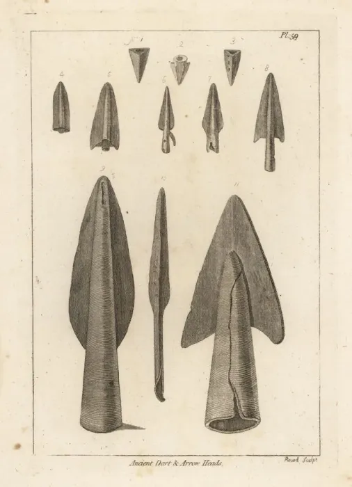 Framed Print : Ancient dart and arrow heads Framed Print : Ancient dart and arrow heads