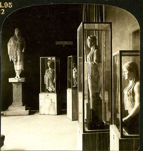 Ancient draped statues, Acropolis Museum, Athens