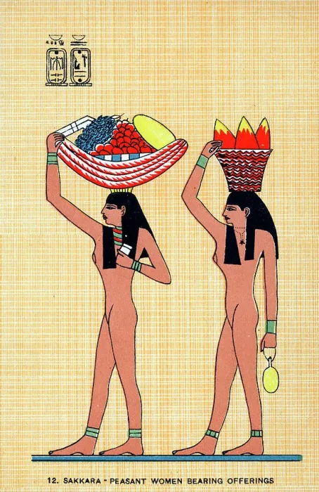 Framed Print : Ancient Egypt - Sakkara - Peasant women bearing offerings Framed Print : Ancient Egypt - Sakkara - Peasant women bearing offerings