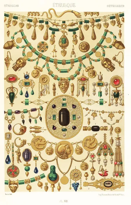 Framed Print : Ancient Etruscan or Etrurian art and jewelry Framed Print : Ancient Etruscan or Etrurian art and jewelry