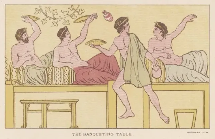 Framed Print : Ancient Greek Banquet Framed Print : Ancient Greek Banquet