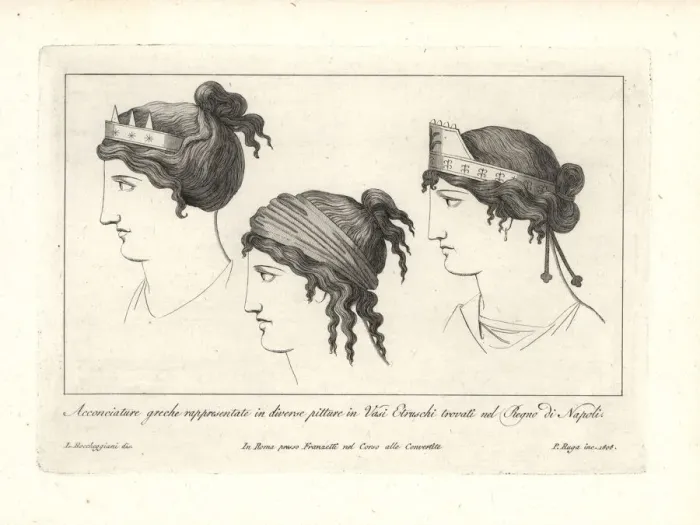 Framed Print : Ancient Greek hairstyles Framed Print : Ancient Greek hairstyles