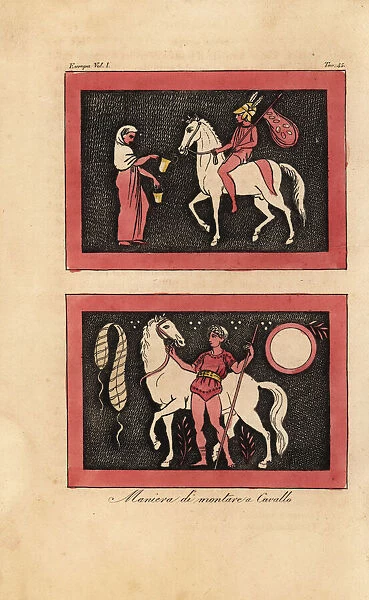 Ancient Greek method of riding a horse bareback