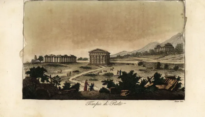 Framed Print : Ancient Greek temples of Hera at Paestum, Italy Framed Print : Ancient Greek temples of Hera at Paestum, Italy