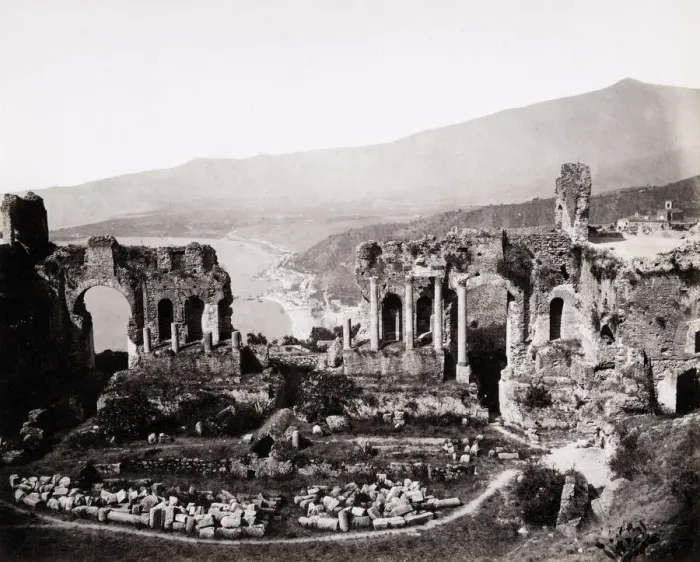 Framed Print : Ancient Greek Theatre, Taormina, Sicily, italy