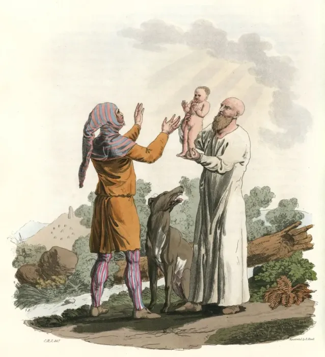 Framed Print : Ancient Irish Priests Framed Print : Ancient Irish Priests