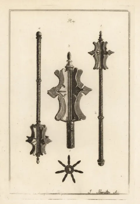 Framed Print : Ancient iron mace in the collection of Gustavus Brander Framed Print : Ancient iron mace in the collection of Gustavus Brander