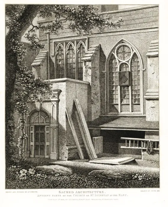 Framed Print : Ancient parts of the Church of St. Dunstan in the East