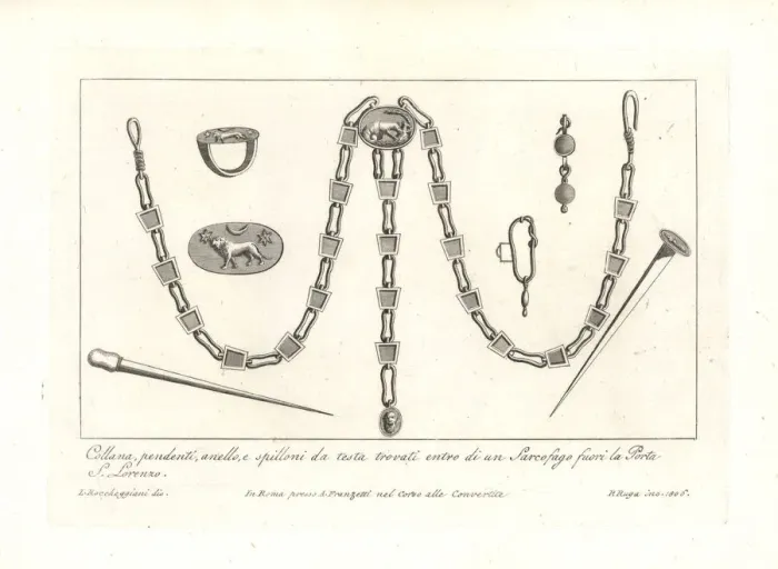 Framed Print : Ancient Roman jewelry Framed Print : Ancient Roman jewelry