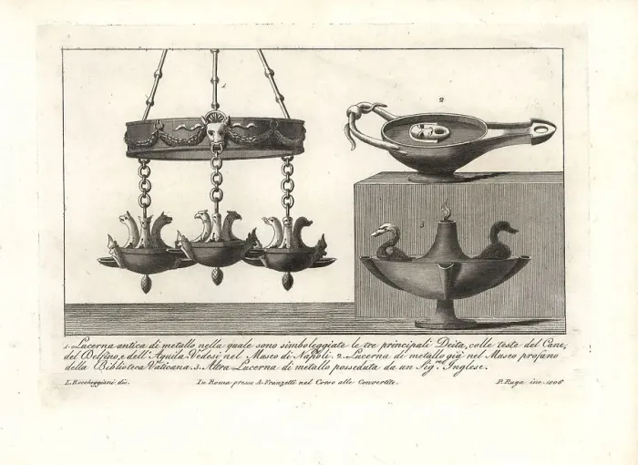 Framed Print : Ancient Roman metal lamps Framed Print : Ancient Roman metal lamps
