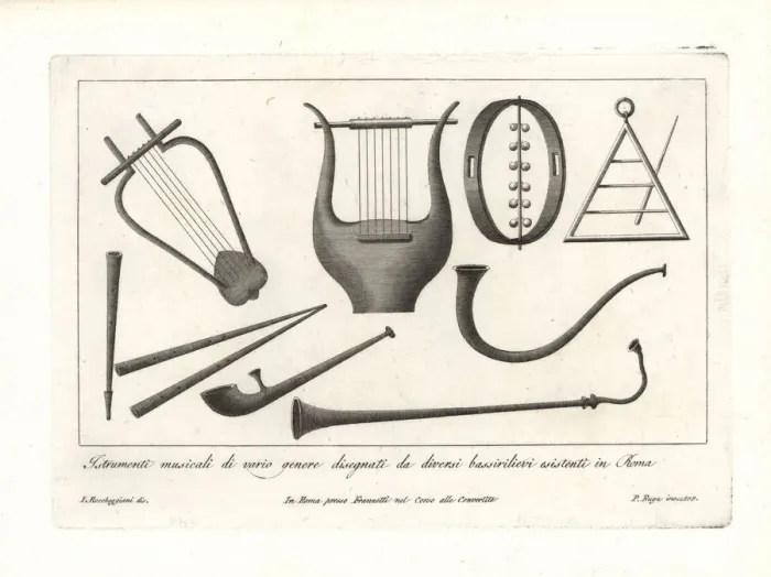 Framed Print : Ancient Roman musical instruments Framed Print : Ancient Roman musical instruments