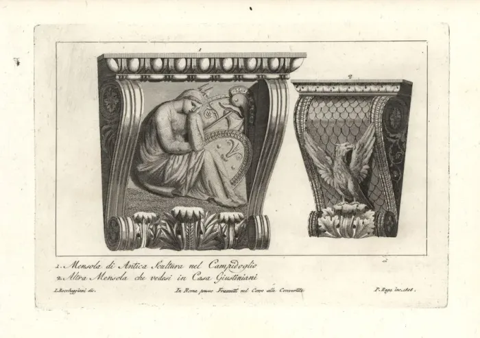 Framed Print : Ancient Roman shelf Framed Print : Ancient Roman shelf