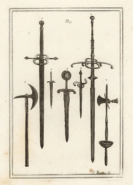 Ancient swords, daggers and battle-axes