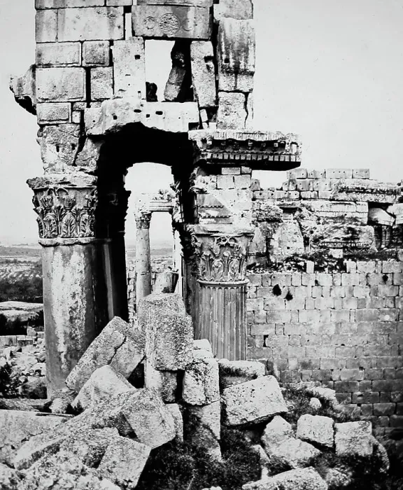 Framed Print : Ancient Temple site, Baalbec, Lebanon, Victorian period Framed Print : Ancient Temple site, Baalbec, Lebanon, Victorian period