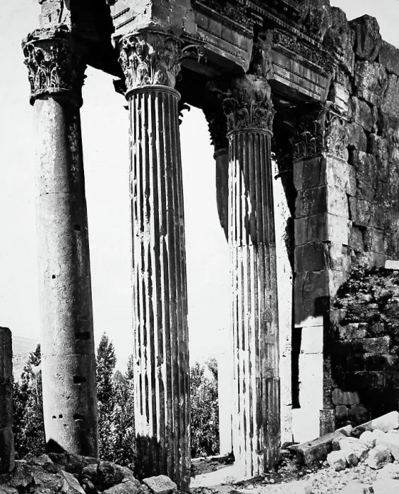 Framed Print : Ancient Temple site, Baalbec, Lebanon, Victorian period Framed Print : Ancient Temple site, Baalbec, Lebanon, Victorian period