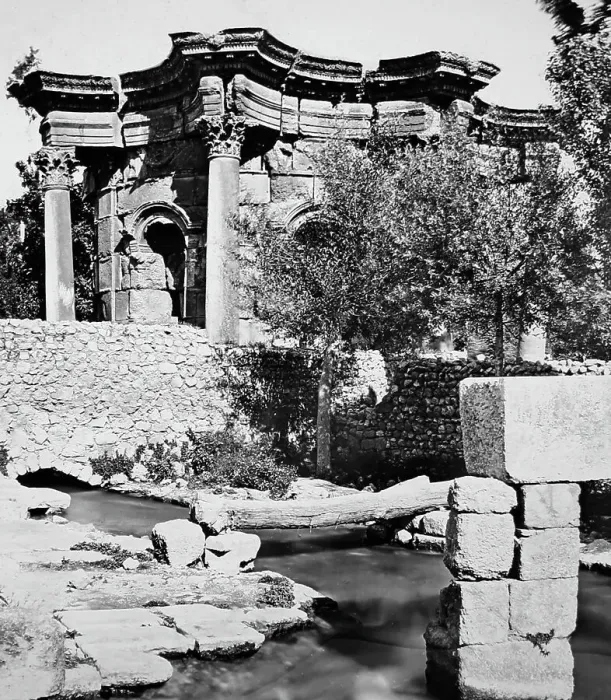 Framed Print : Ancient Temple site, Baalbec, Lebanon, Victorian period Framed Print : Ancient Temple site, Baalbec, Lebanon, Victorian period