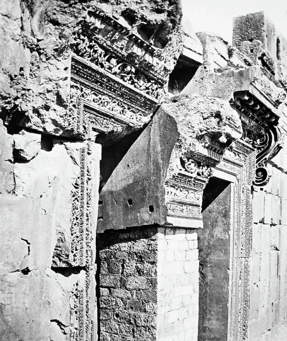 Framed Print : Ancient Temple site, Baalbec, Lebanon, Victorian period Framed Print : Ancient Temple site, Baalbec, Lebanon, Victorian period