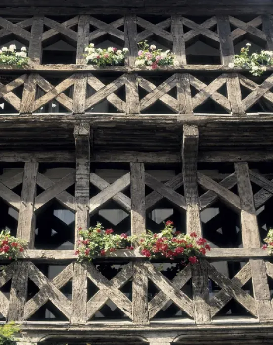 Framed Print : Ancient Wooden Building in Treguier Framed Print : Ancient Wooden Building in Treguier
