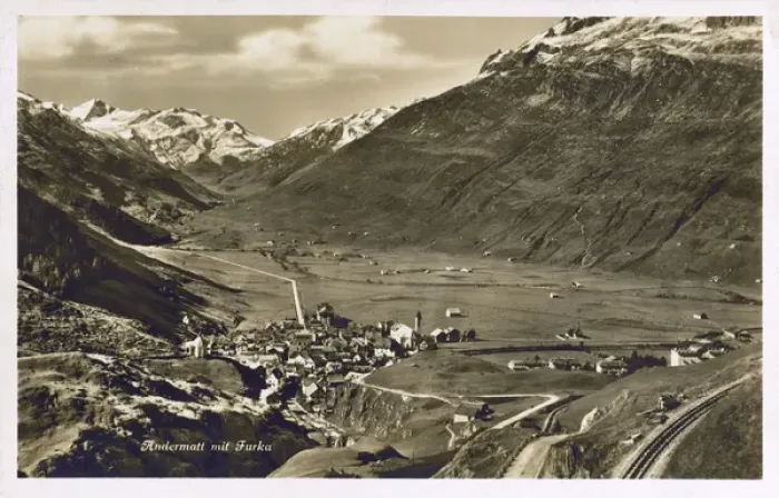 Framed Print : Andermatt and the Furka Pass, Switzerland Framed Print : Andermatt and the Furka Pass, Switzerland