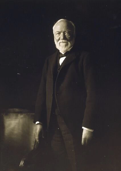 Andrew Carnegie, three-quarter length portrait, standing, fa