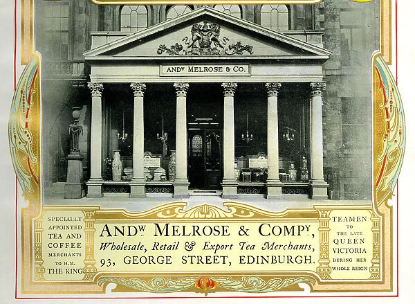 Andrew Melrose, Tea Merchants, Edinburgh, Scotland