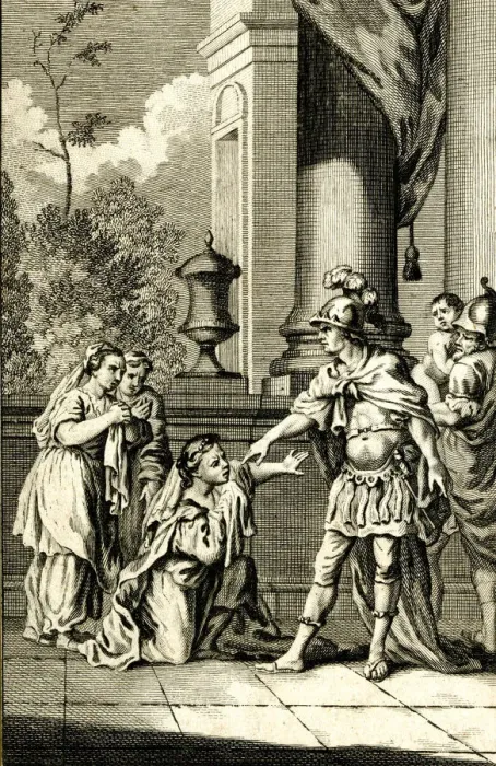 Framed Print : Andromache taken prisoner, in Epirus, by Pyrrhus Framed Print : Andromache taken prisoner, in Epirus, by Pyrrhus