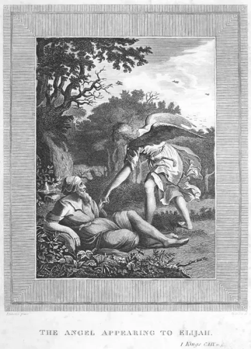 Framed Print : The angel appears to Elijah Framed Print : The angel appears to Elijah