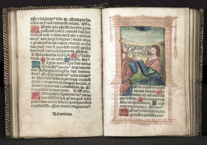 Framed Print : The Angel appears to the Shepherds Book of Hours Framed Print : The Angel appears to the Shepherds Book of Hours