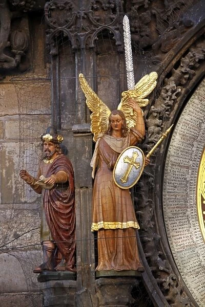 Angel on the Astronomical Clock in Prague