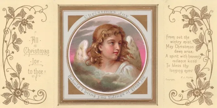 Framed Print : Angel on a Christmas card Framed Print : Angel on a Christmas card