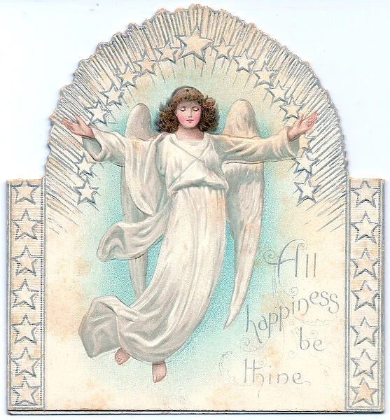 Angel on a Christmas card