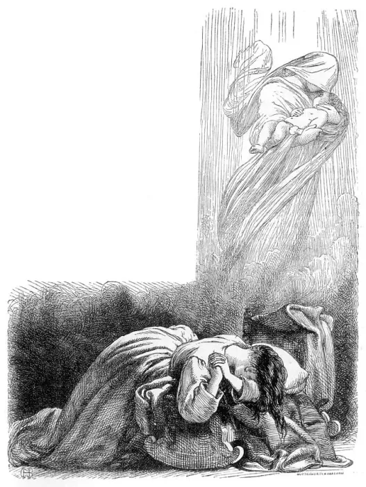 Framed Print : Angel of Death taking dead child Framed Print : Angel of Death taking dead child
