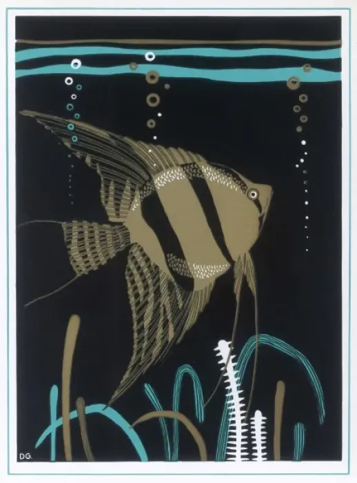 Framed Print : Angel Fish Illustration Framed Print : Angel Fish Illustration