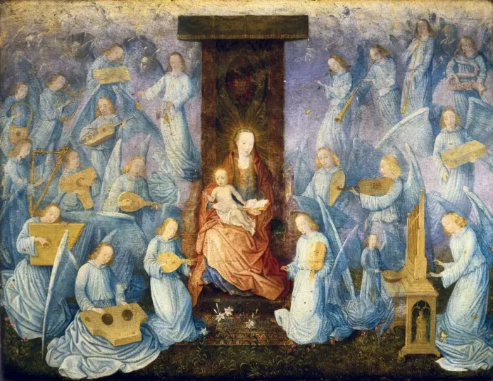 Framed Print : Angelical concert. 15th-16th c. Flemish art Framed Print : Angelical concert. 15th-16th c. Flemish art