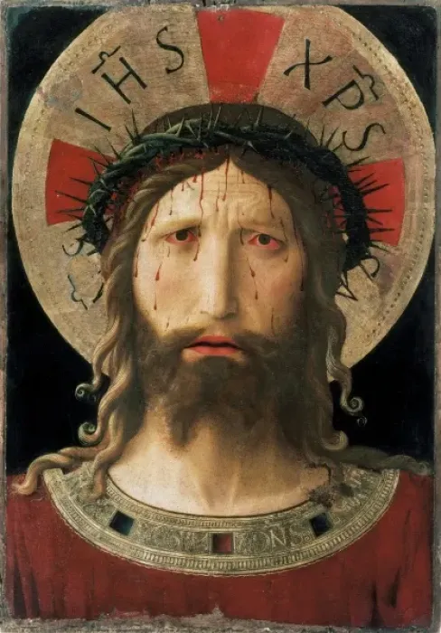 Framed Print : ANGELICO, Fra (1387-1455). Thorn-crowned Christ Framed Print : ANGELICO, Fra (1387-1455). Thorn-crowned Christ