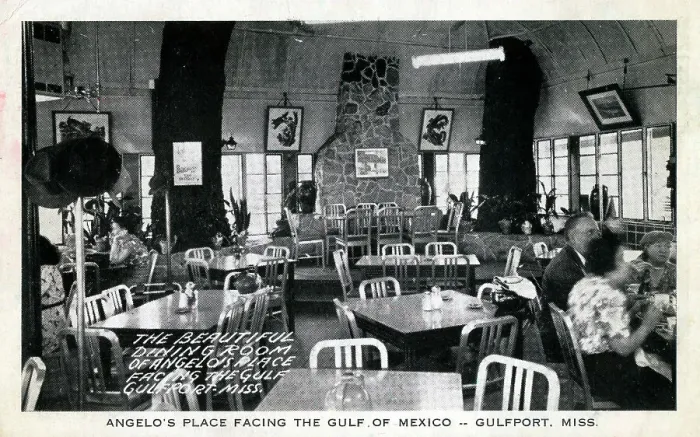 Framed Print : Angelo's Place facing the Gulf of Mexico, Gulfport, Mississi