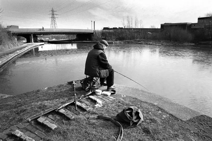 Framed Print : Angler, Tinsley Locks, Sheffield Framed Print : Angler, Tinsley Locks, Sheffield