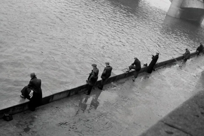 Framed Print : Anglers on the River Seine, Paris Framed Print : Anglers on the River Seine, Paris