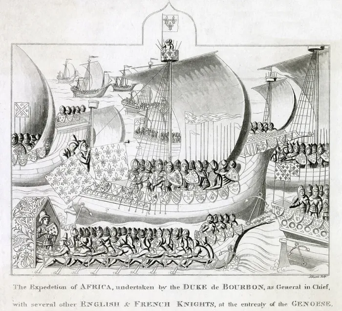 Framed Print : Anglo-French attack on Tunis 1390 Framed Print : Anglo-French attack on Tunis 1390