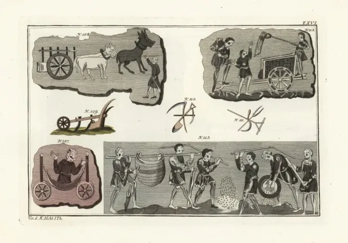 Framed Print : Anglo Saxon agriculture Framed Print : Anglo Saxon agriculture