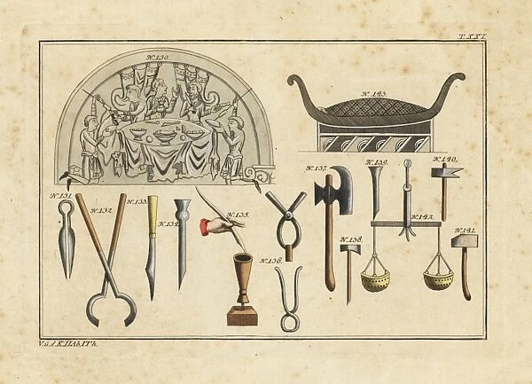 Anglo Saxon banquet and tools