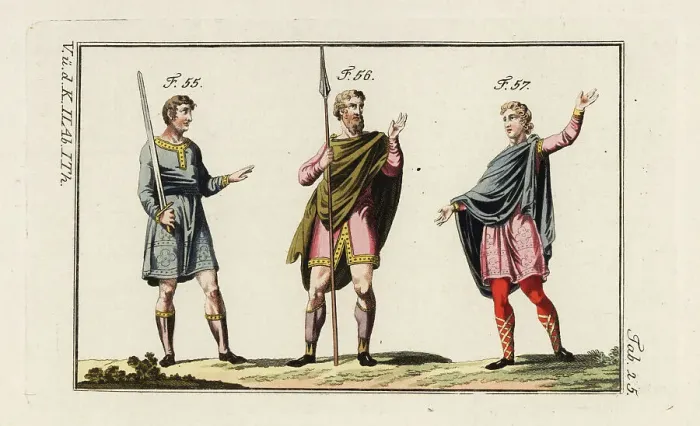 Framed Print : Anglo Saxon soldiers and nobleman Framed Print : Anglo Saxon soldiers and nobleman