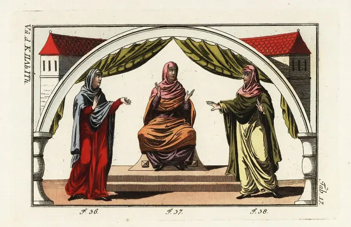 Framed Print : Anglo Saxon women's dress Framed Print : Anglo Saxon women's dress