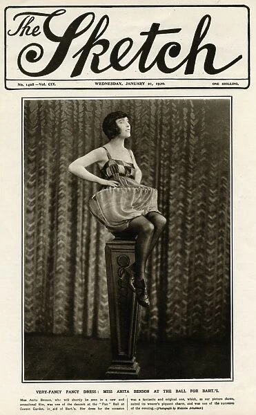 Anita Benson, in fancy dress, 1920