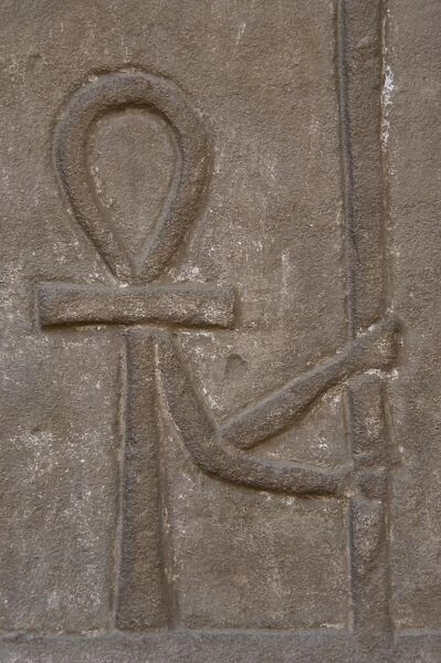 Ankh. Relief. Temple of Horus. Edfu. Egypt