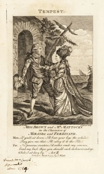 Framed Print : Ann Brown and George Mattocks in the operatic version Framed Print : Ann Brown and George Mattocks in the operatic version