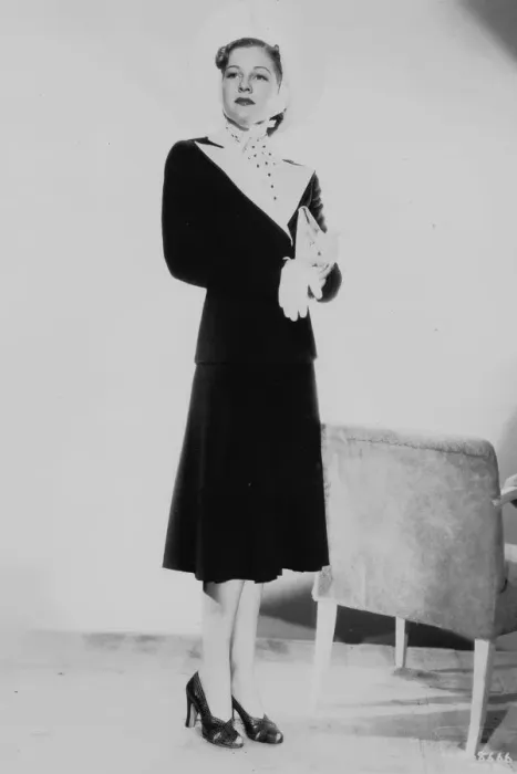 Framed Print : Ann Morriss wearing a smart suit designed by Dolly Tree Framed Print : Ann Morriss wearing a smart suit designed by Dolly Tree
