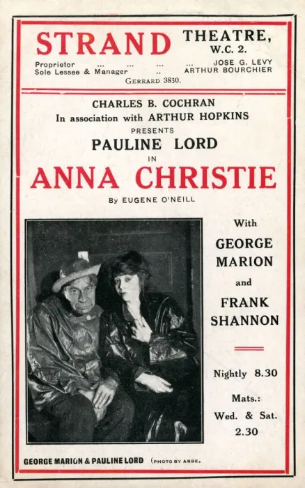Framed Print : Anna Christie, by Eugene O Neill, Strand Theatre, London Framed Print : Anna Christie, by Eugene O Neill, Strand Theatre, London