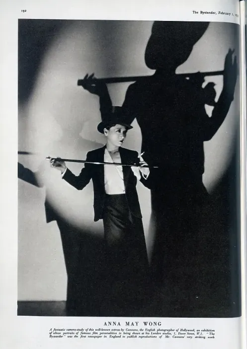 Framed Print : Anna May Wong, actress, studio portrait with top hat and cane. With description, A fantastic camera-study of this well-known actress by Cannons, the English photographer of Hollywood Framed Print : Anna May Wong, actress, studio portrait with top hat and cane. With description, A fantastic camera-study of this well-known actress by Cannons, the English photographer of Hollywood